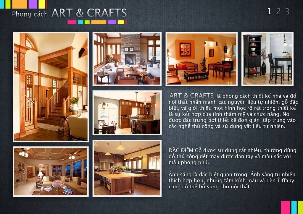 Phong cách thiết kế Art-Crafts và Classic
