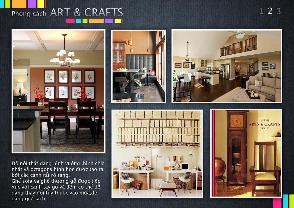 Phong cách thiết kế Art-Crafts và Classic