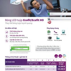 Bong LED tube PHILIPS Ecofit HO 20W 765 2100Lm www.congtyanhsang.com