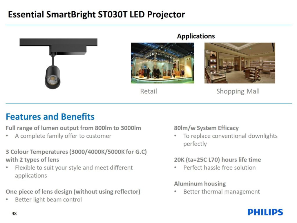 Den roi PHILIPS ST030T LED8 8W LED12 14W LED20 23W LED30 35W (2) www.congtyanhsang.com