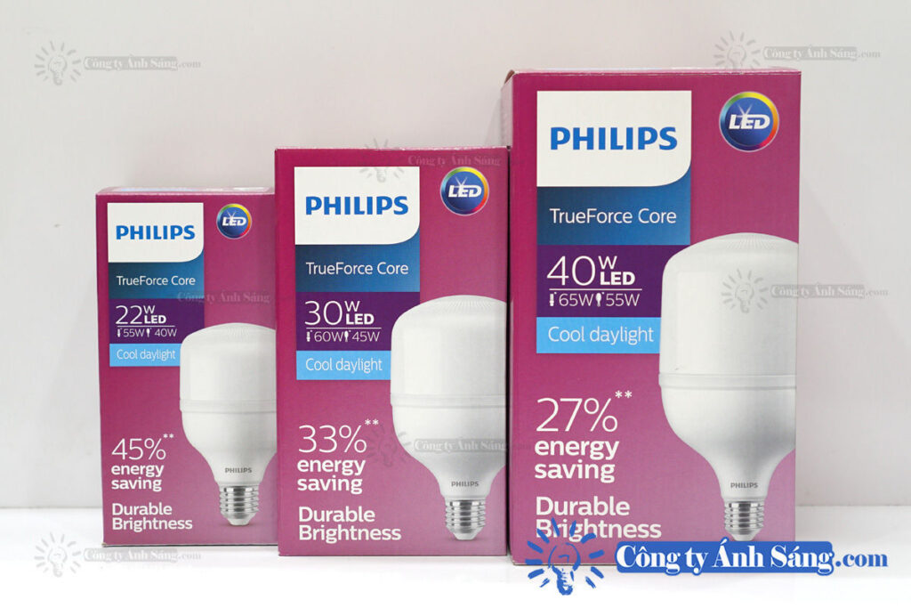 Bong LED tru PHILIPS TrueForce Core 22W 30W 40W 50W E27 www.congtyanhsang.com