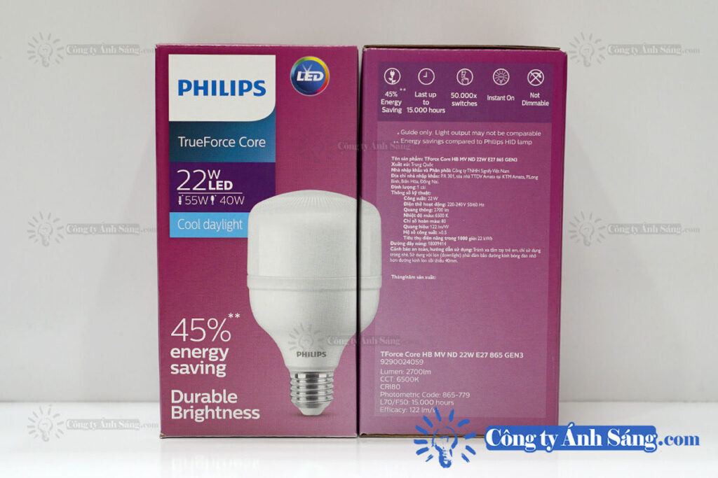 Bong LED tru PHILIPS TrueForce Core 22W E27 (4) www.congtyanhsang.com