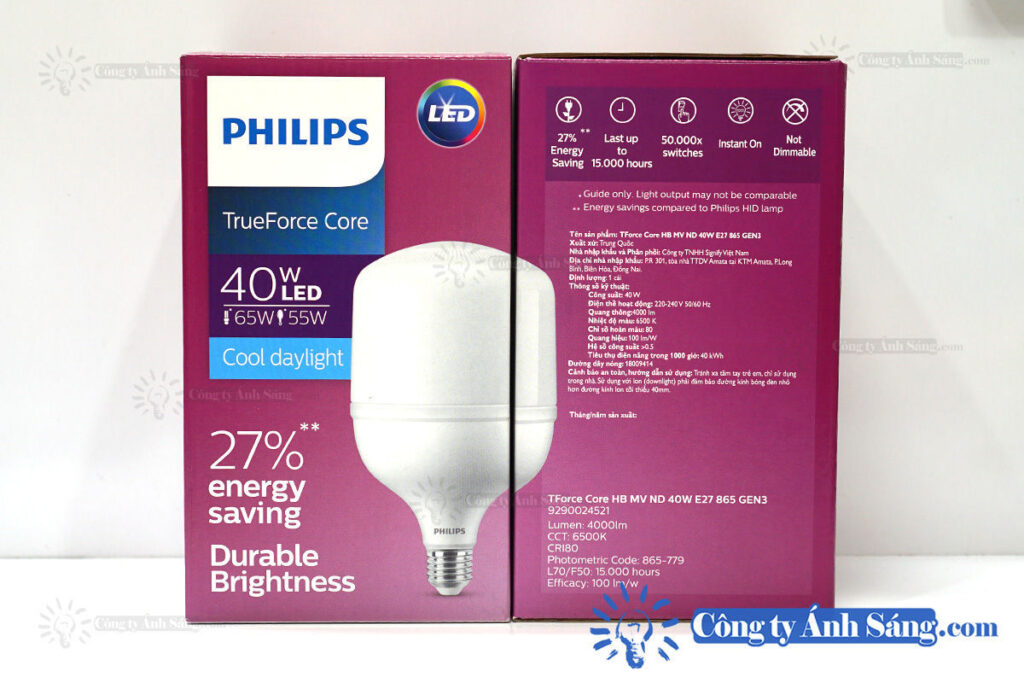 Bong LED tru PHILIPS TrueForce Core 40W E27 (4) www.congtyanhsang.com