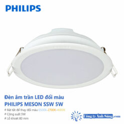 Den am tran LED PHILIPS Meson SSW 5W D80 www.congtyanhsang.com