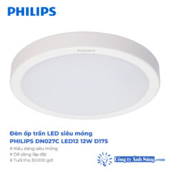 Den op tran LED PHILIPS DN027C G3 LED12 12W D175_congtyanhsang.com